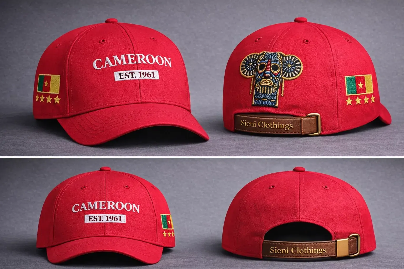 Cameroon Heritage Cap in Red